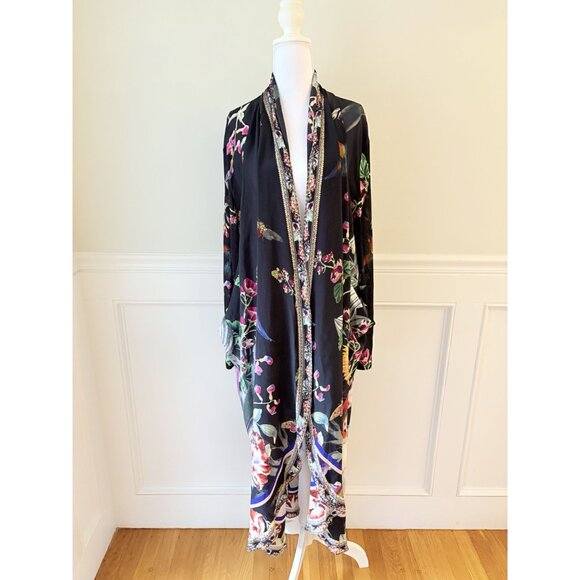 Camilla Paradiso Place Silk Long Jacket with Pockets L/XL - Picture 4 of 12